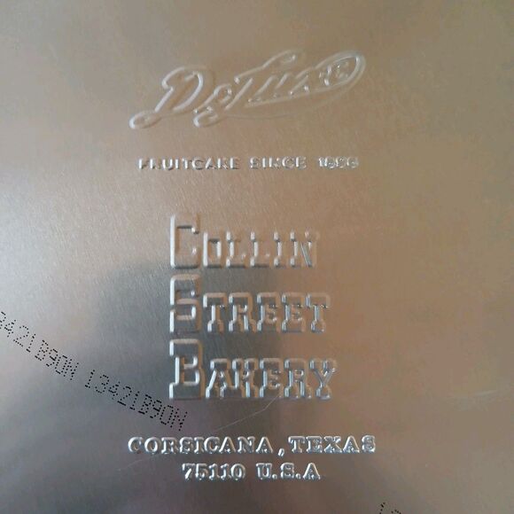 Lot Of 3 Fruit Cake Decorative Tin Boxes Christmas Holiday Collin Street Bakery - Picture 7 of 7